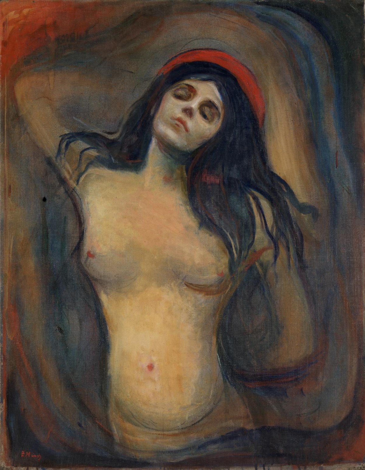 Edvard Munch, "Madonna", 1894–1895. Maleri av Madonna