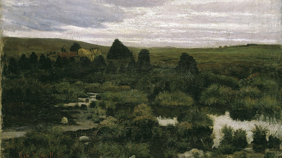 Kitty Kielland, «Torvmyr på Jæren» (utsnitt), 1882