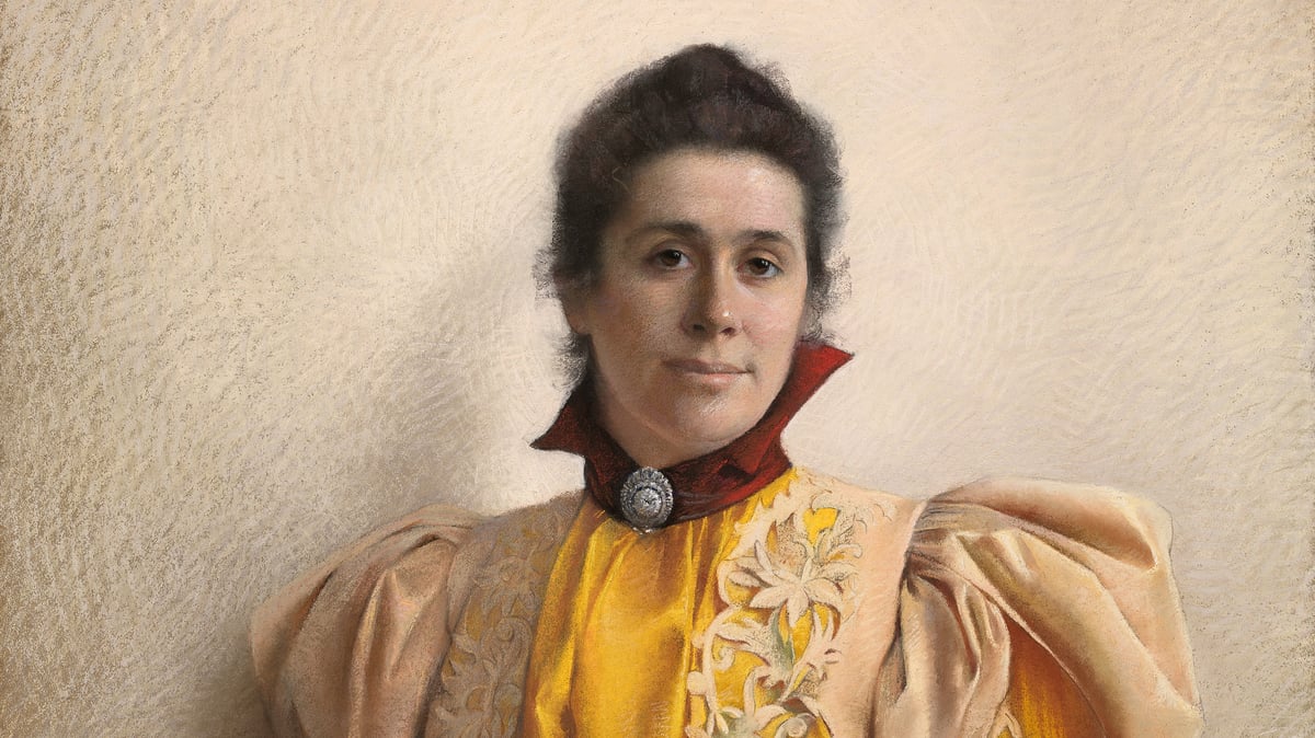 Asta Nørregaard, «Marthine Cappelen Hjort, f. Kiær» (utsnitt), 1897.
