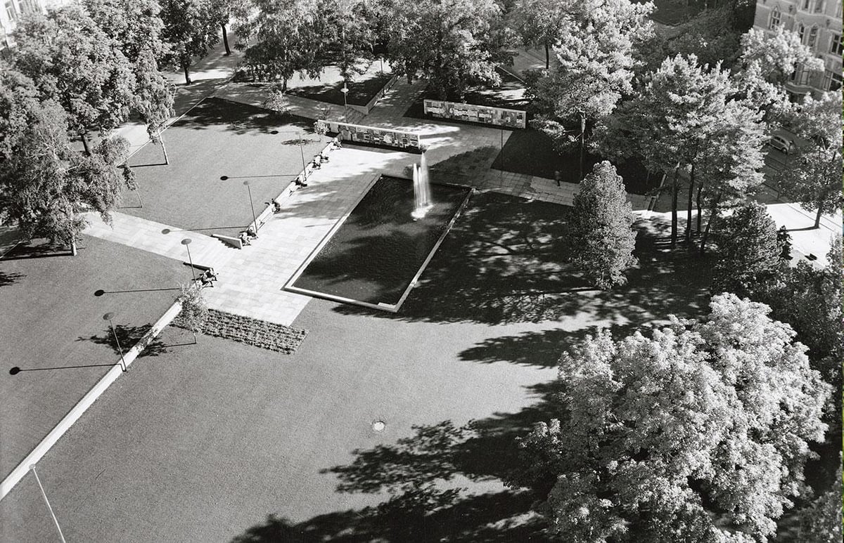 Hydroparken. Landskapsarkitekt: Grindaker & Gabrielsen. Nasjonalmuseets samling.