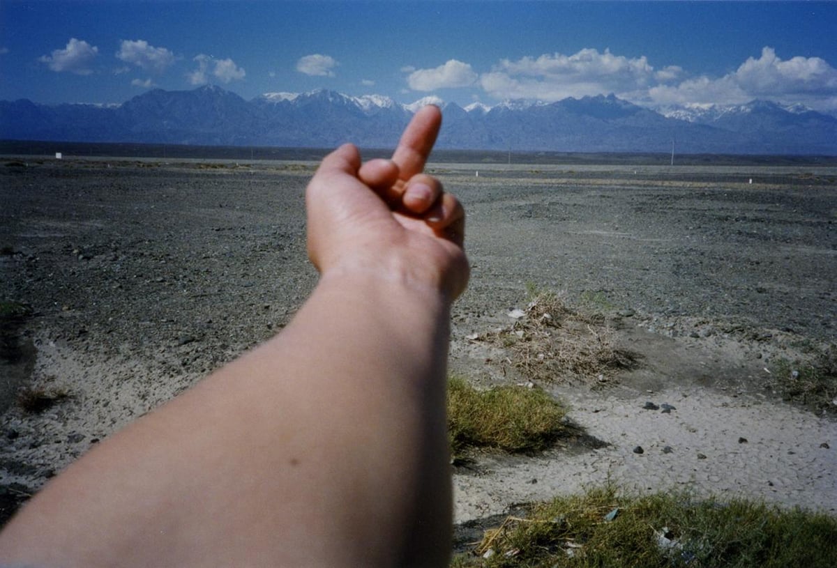 Study of perspective - Xinjiang, China, 1995-, Color-print.