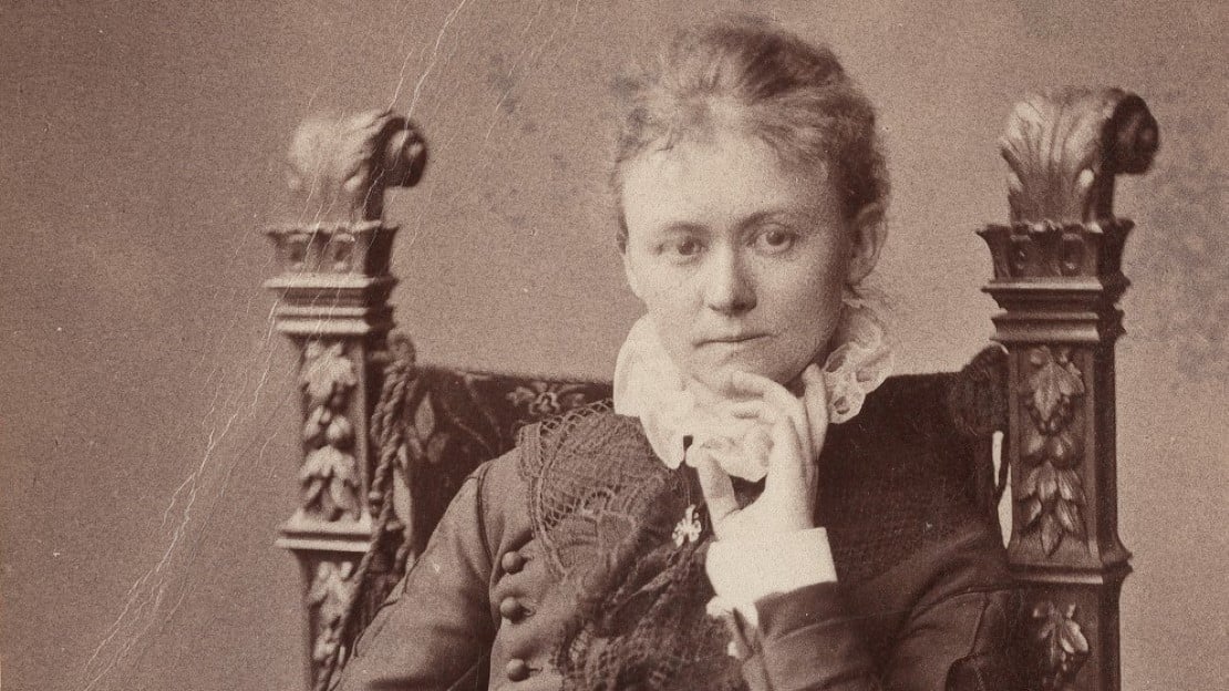 Harriet Backer, 1876 Black and white photo of seated woman