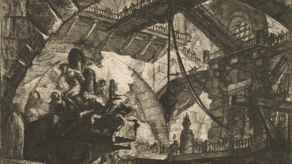 Giovanni Battista Piranesi," Prisoners on a Projecting Platform", 1745 / 1760–1775.
