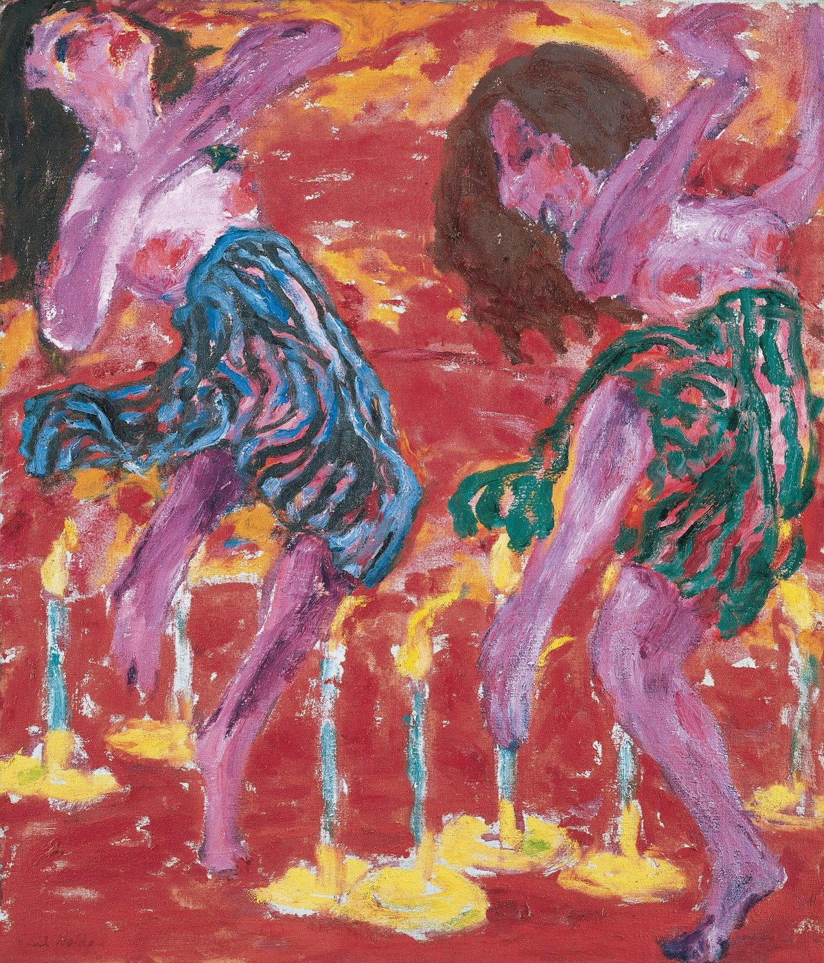 Emil Nolde, «Dansere i levende lys», 1912.