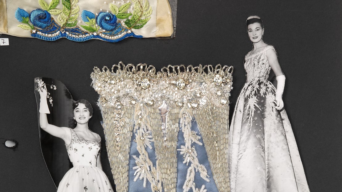 Marie Aaen for Silkehuset, 1950-tallet.