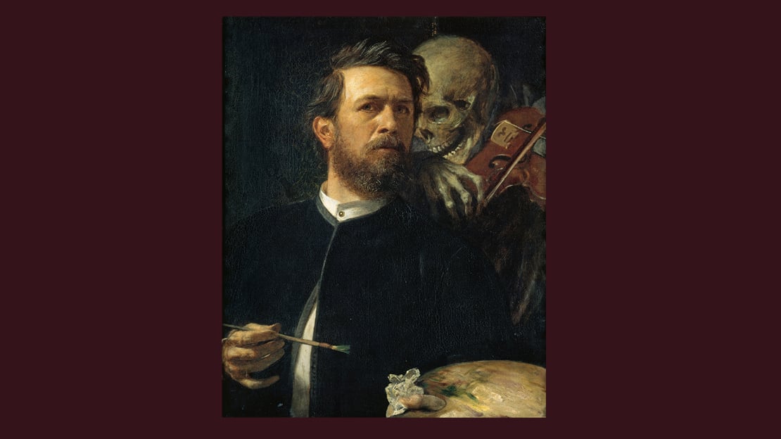 Arnold Böcklin, «Selvportrett med døden som spiller fele», 1872