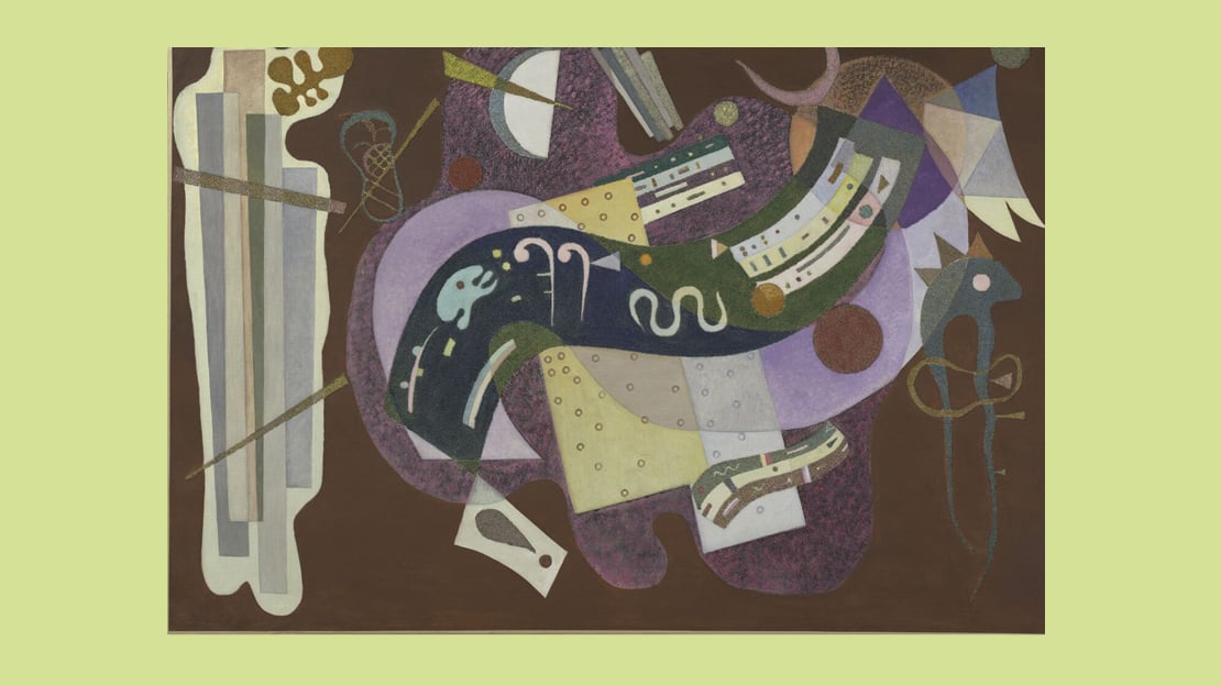 Vasilij Kandinskij, «Lineært og bøyet», 1935