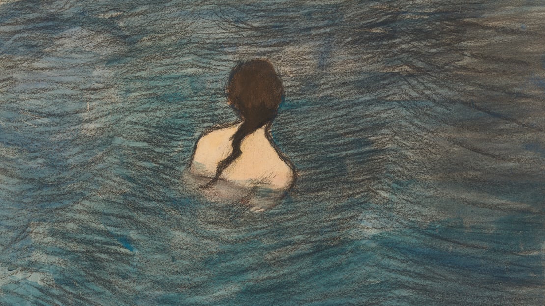 Minka Grøndvold, «Badende kvinne», 1896.