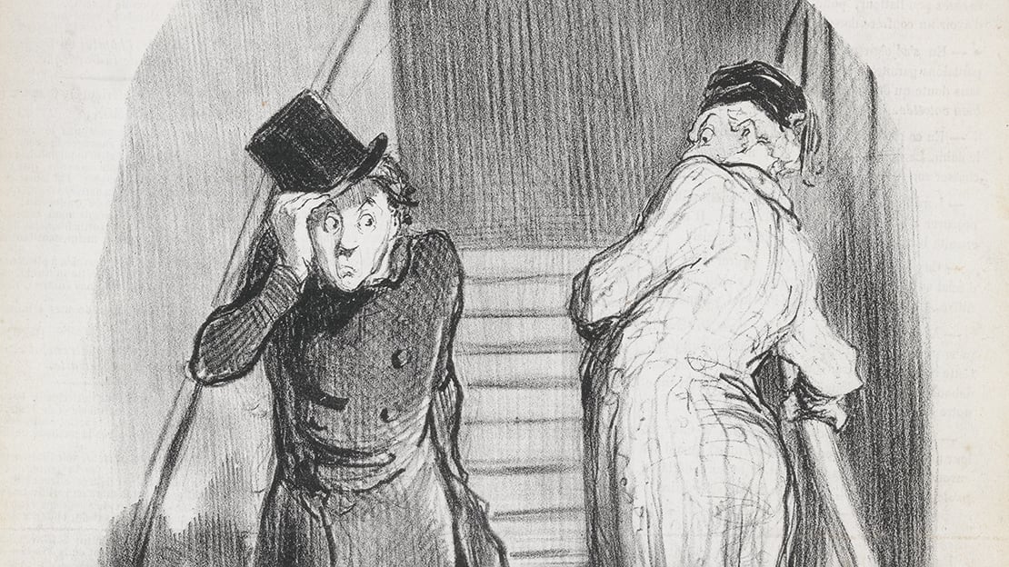 Honoré Daumier Aubert & Cie (Founder, printer i.a. in duplication). "Three months behind in rent", 1847