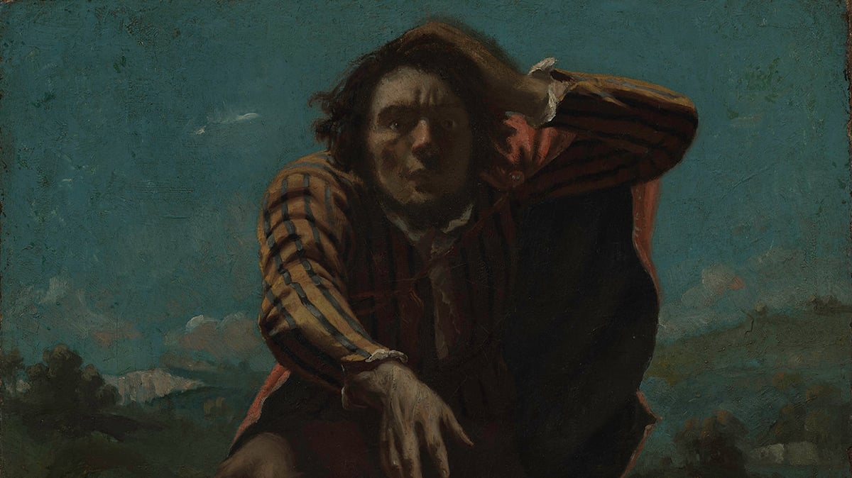 Gustave Courbet, «På kanten av stupet» (utsnitt), ca. 1844