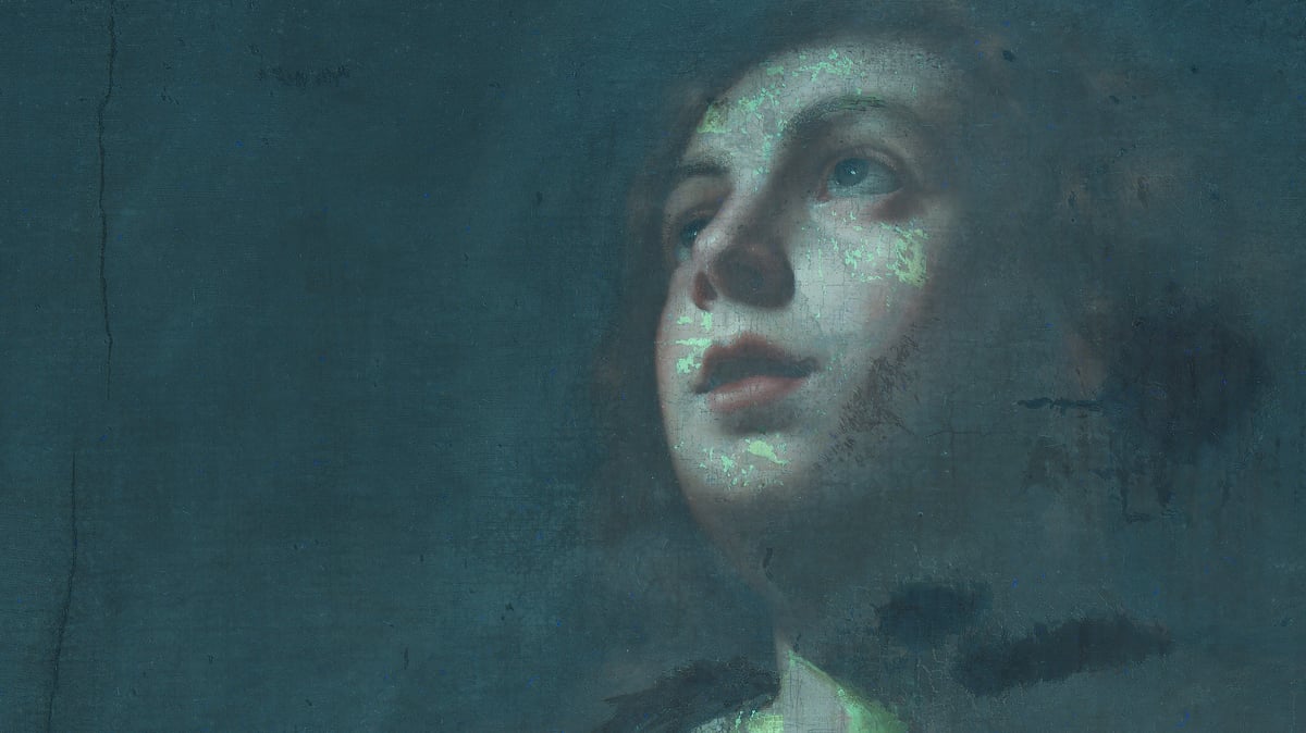 Artemisia Gentileschi, «Mary Magdalene Penitent» (cropped, UV F Kons), After 1640
