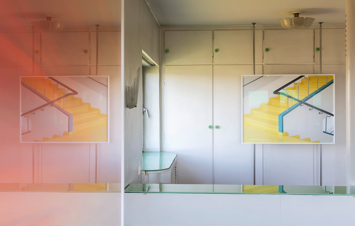 Installasjonsfoto frå «Espen Gleditsch. Sanatorium Stenersen». Espen Gleditsch, «Trapp (Paimio Sanatorium)», 2025.