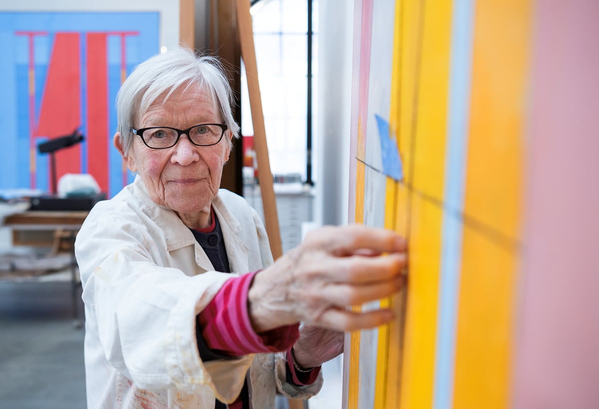 Irma Salo Jæger i sitt atelier.