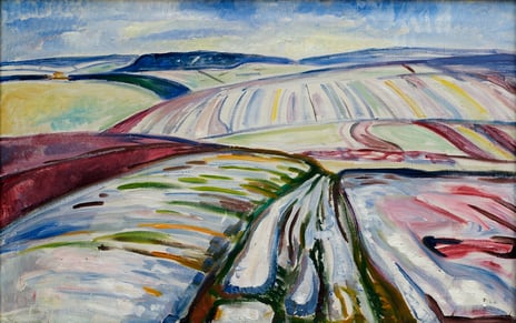 Edvard Munch, «Snølandskap fra Thüringen», 1906