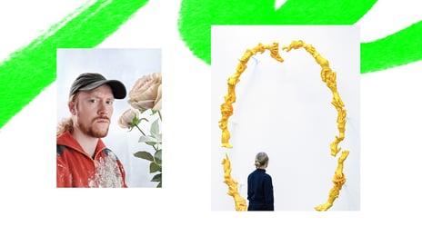 Utsnitt av et utvalg av kunstnerens verk. Verkene vil ikke nødvendigvis vises i utstillingen «Jeg kaller det kunst».