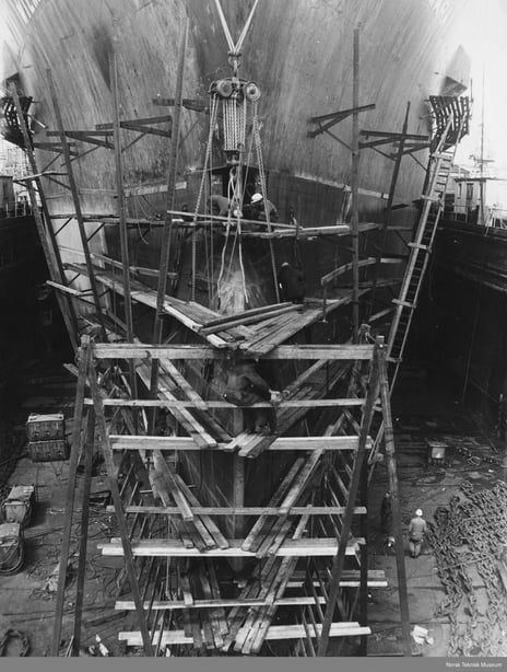 M/S Wilmara på Akers mekaniske i 1968.
