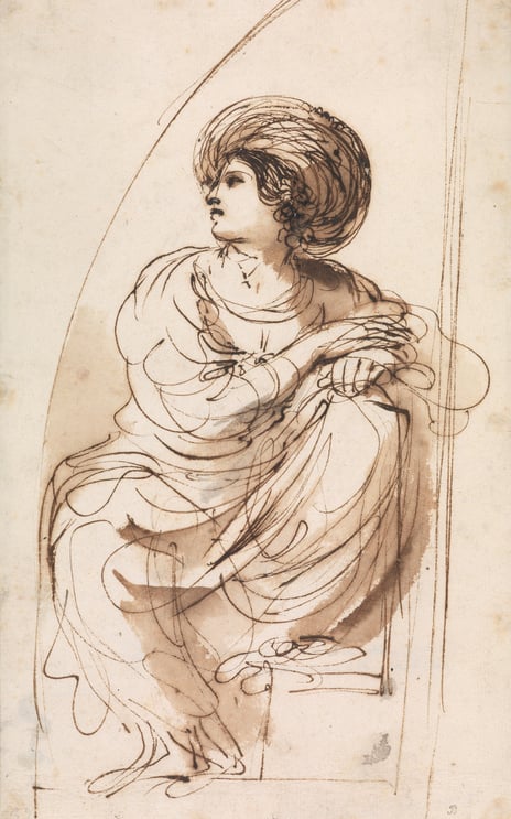 Guercino, «Sibylle», Antagelig 1627. Foto: Nasjonalmuseet / Anne Hansteen Jarre