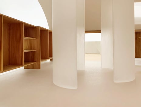 Beate Hølmebakk, modell av «Hus for en enke», 1996. arkitekturmodell