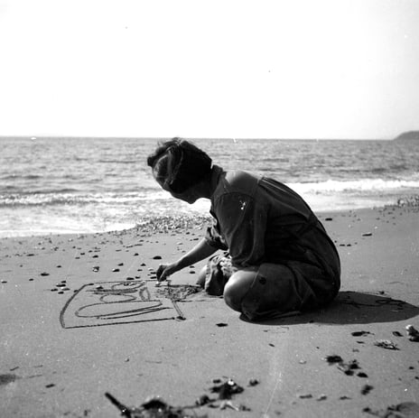 Anna-Eva Bergman på Las Croix Valmer i Frankrike, 1953.