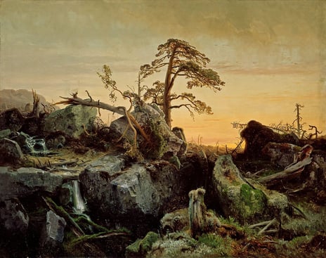 August Cappelen, «Utdøende urskog», 1852