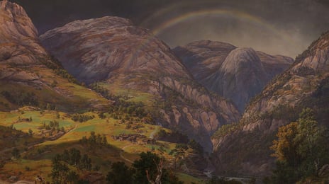 Johan Christian Dahl, «Fra Stalheim» (utsnitt), 1842