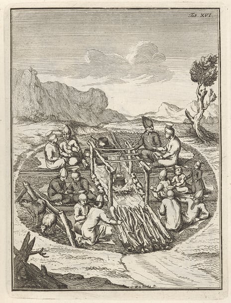 O. H. de Lode, «Inne i en gamme / Goađi siste, loaidu», siste halvdel av 1700-tallet