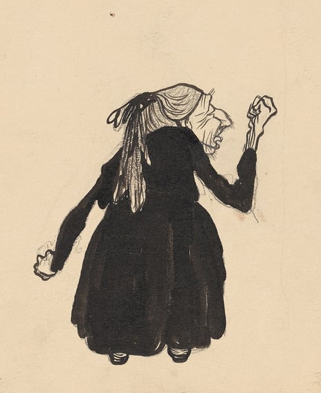 Olaf Gulbransson, «Aasta Hansteen», 1899 Avistegning