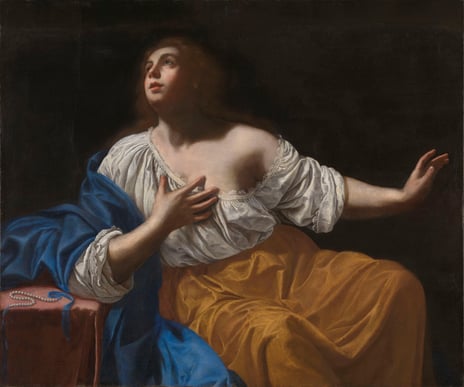 Artemisia Gentileschi, «Den angrende Maria Magdalena», Etter 1640
