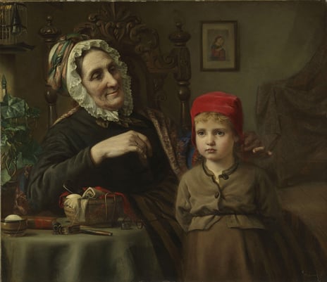 Harriet Backer, «Lille Rødhette», 1872