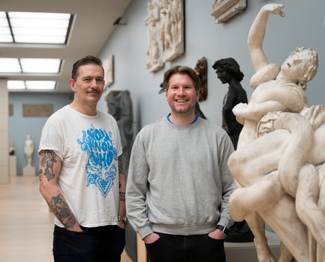 Kristopher Schau og Alexander Sandtorv. Foto: Nasjonalmuseet / Ina Wesenberg