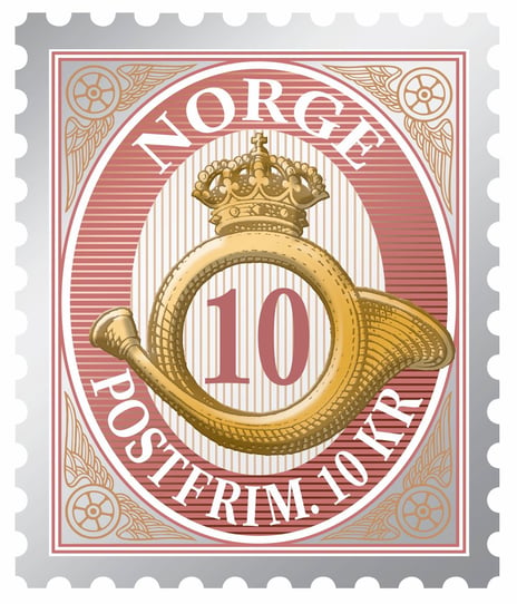 frimerke med posthorn