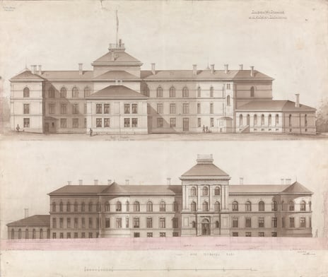 arkitekttegning bygning