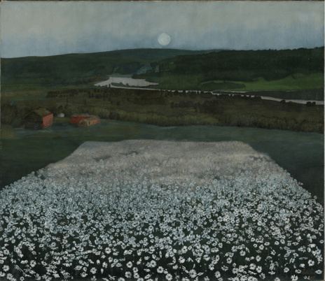 Harald Sohlberg, «En blomstereng nordpå», 1905.