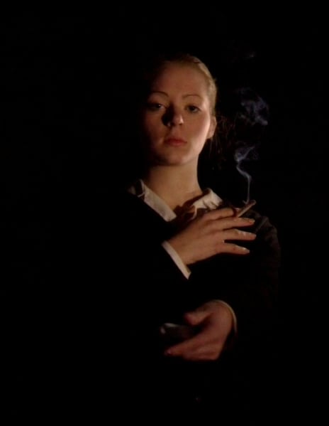 A K Dolven, «portrait with a cigarette», 2000 Still from a film installation