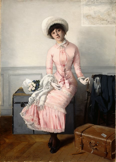 Asta Nørregaard, "Maggie reiseklar", 1881.