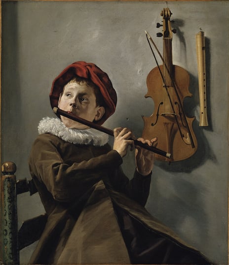 Judith Leyster, «Gutt spiller fløyte», 1630-årene