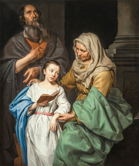 Michaelina Wautier, «Jomfru Marias opplæring», 1656