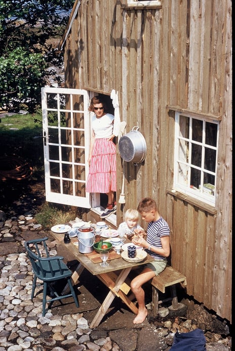 Frokost på Beltesholmen, 1957.