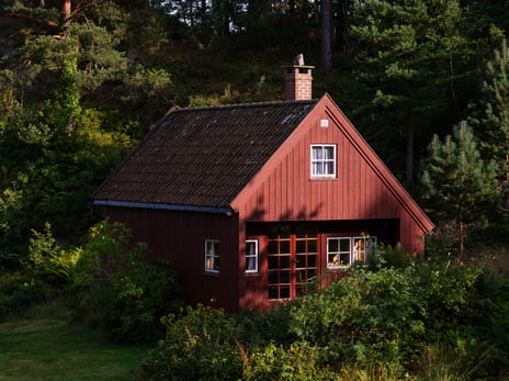 Wenche og Jens Selmer, Sommerhus på Fjelldalsøy, 1960.