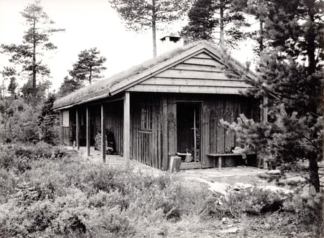 Wenche Selmer og Jens Selmer, Hytte på Ringkollen, 1953.