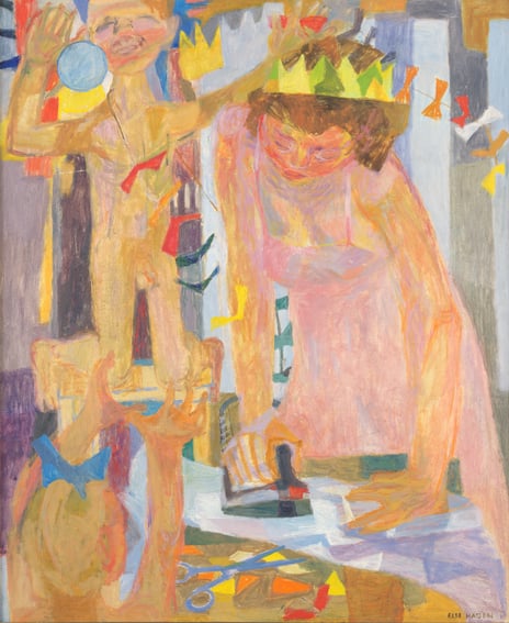 Else Hagen, “Coronation” (cropped), 1953. Moss Kunstforening