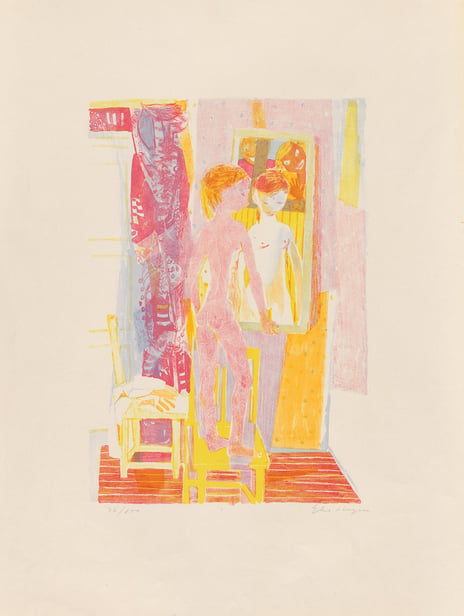 Else Hagen, "The Mirror", 1958 Oil painting