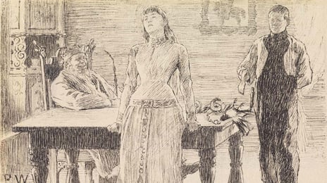 Erik Werenskiold, "Prinsessen som ingen kunne målbinde" (detail), 1884
