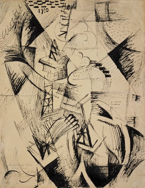 Robert Delaunay, "The Tower and the Wheel", ca. 1912–1913.