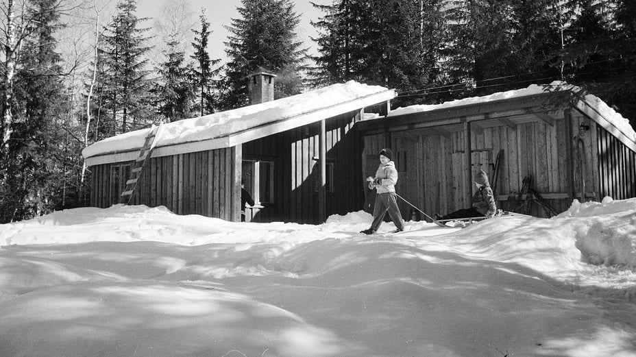 Wenche og Jens Andreas Selmer, «Hytte for Kirsten og Knut Fougner», antagelig 1960