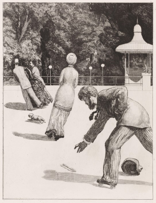Max Klinger, «Handling» (utsnitt), mellom 1880 og 1881