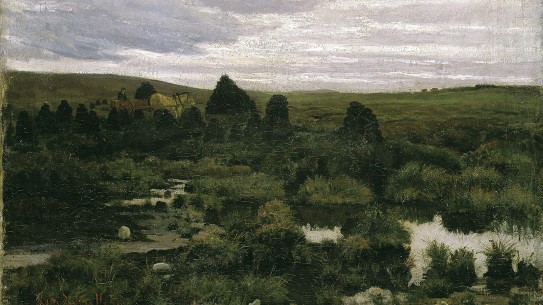 Kitty Kielland, «Torvmyr på Jæren» (utsnitt), 1882