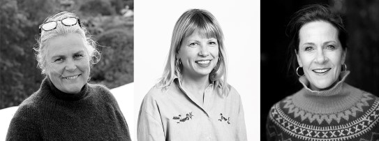Fra venstre: arkitekt Beate Hølmebakk, avdelingsdirektør samling Stina Högkvist, forfatter Vigdis Hjorth.