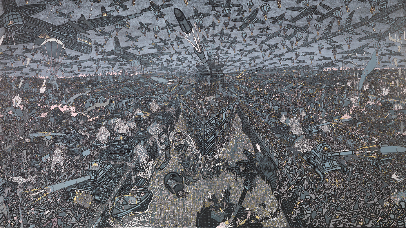 Pushwagners painting Job Kill from 1988