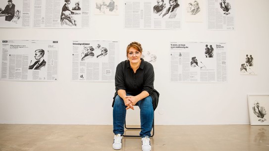 Fra ustillingen «Lenge gikk vi uten lys». Rettstegningsutstilling i Kristiansand kunsthall.